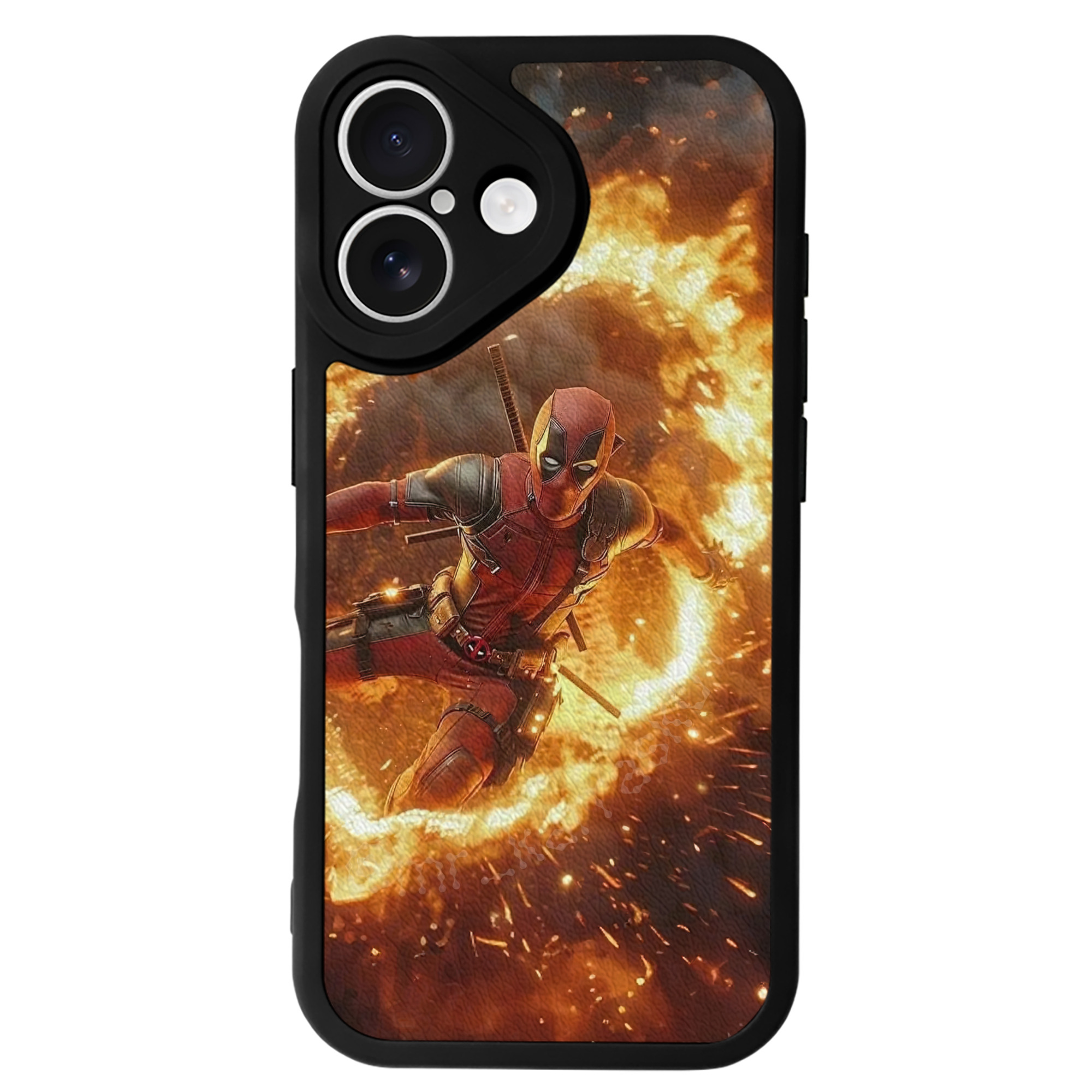 （画像用） Deadpool デッドプール 【iPhone 16シリーズ対応】シリコンスマホケース（レザー調） 材質：シリコン